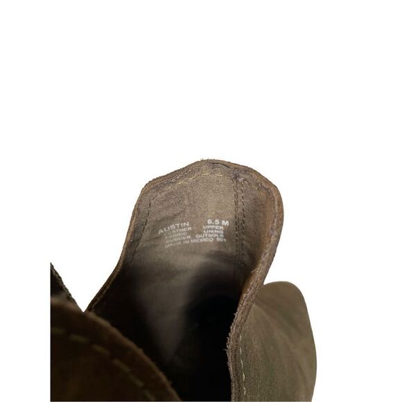 Steve‎ Madden Austin Suede Ankle Boots in Olive Green, Size 6.5 - Picture 8 of 9